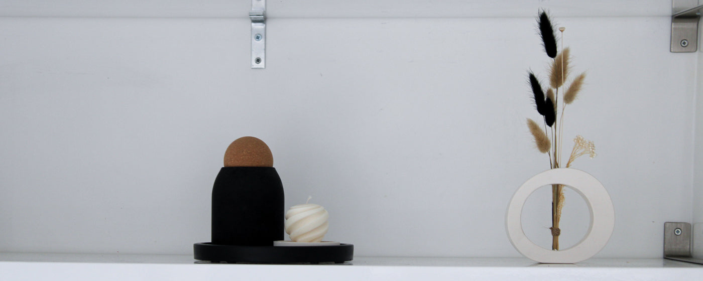 White Oval Mini Vase - Small Handcrafted Ceramic Vase with Sleek and Minimalist Design