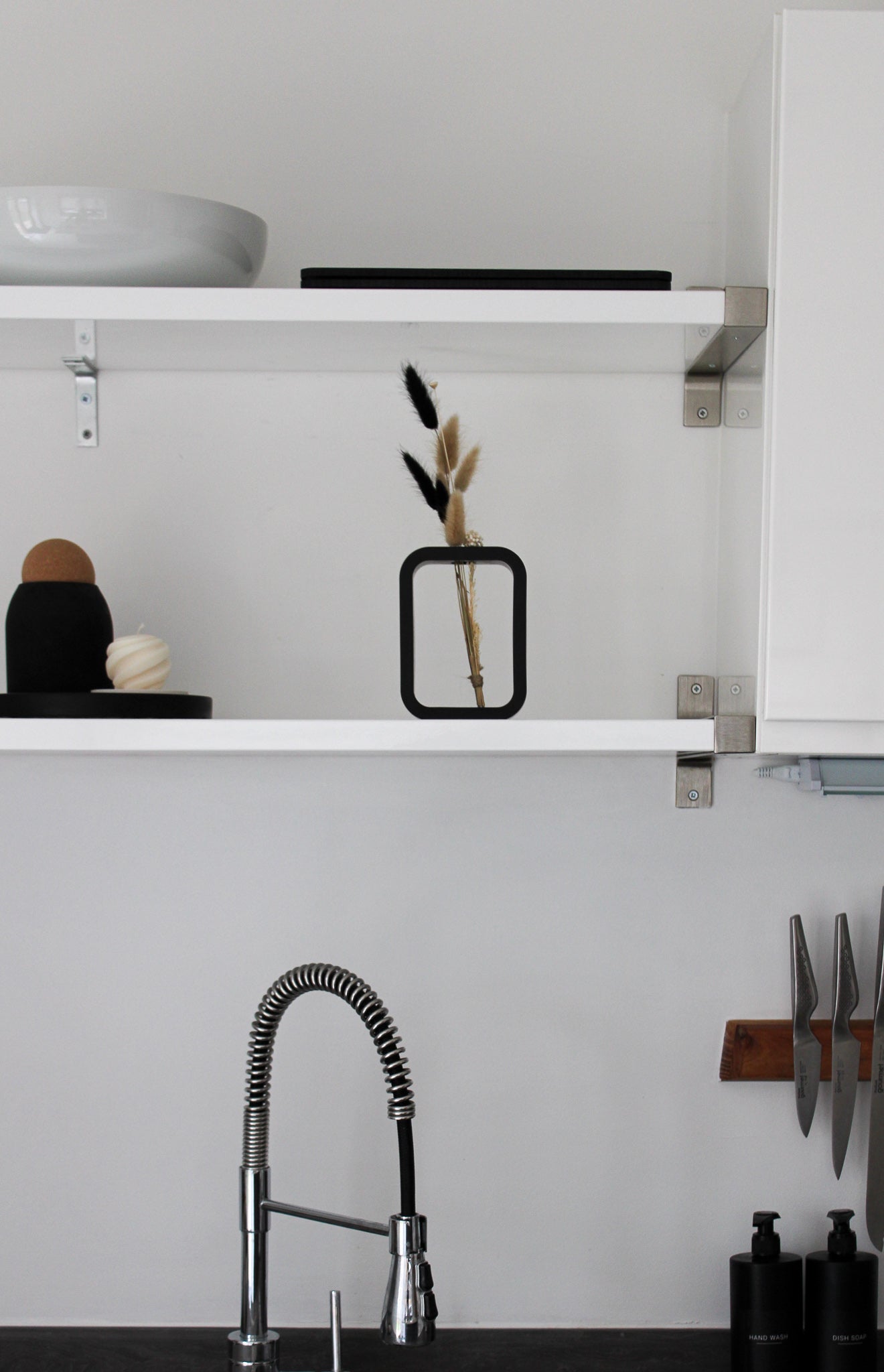 Rectangular Black Mini Vase - Small Handcrafted Ceramic Vase with Modern and Striking Aesthetics