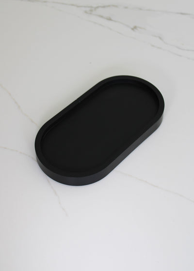 Black Oval Tray  | Decorative Trinket Tray