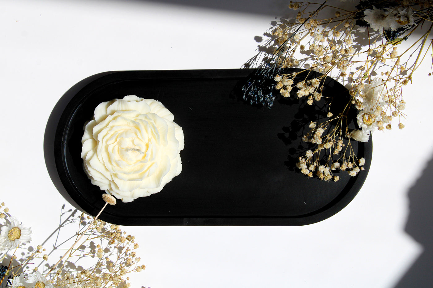 Black Oval Tray  | Decorative Trinket Tray