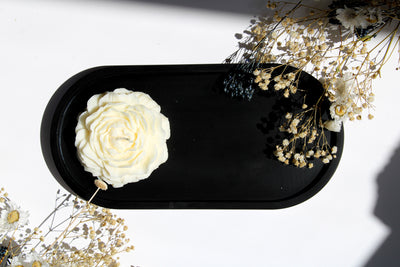 Black Oval Tray  | Decorative Trinket Tray
