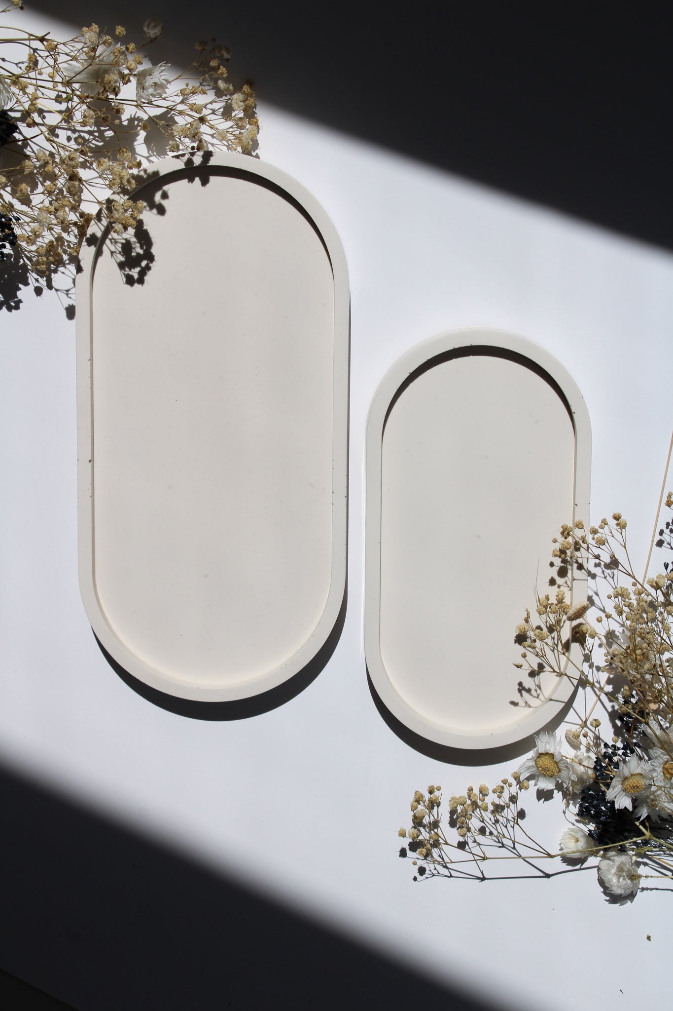 White Oval Tray  | Decorative Trinket Tray