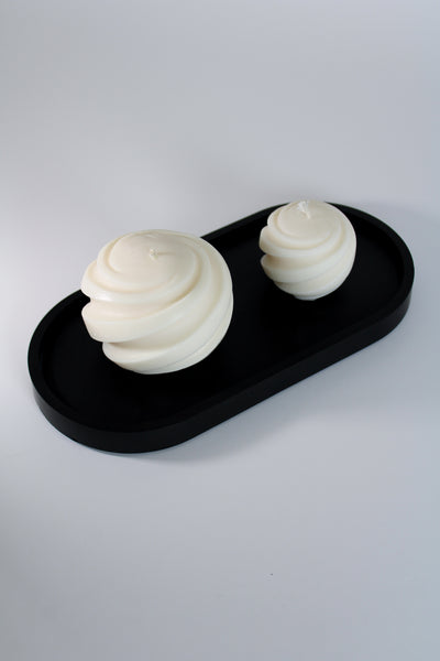 Black Oval Tray  | Decorative Trinket Tray