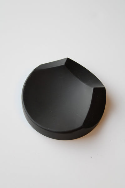 Small black geometric storage bowl—ideal for organizing rings, earrings, coins, or desk accessories.