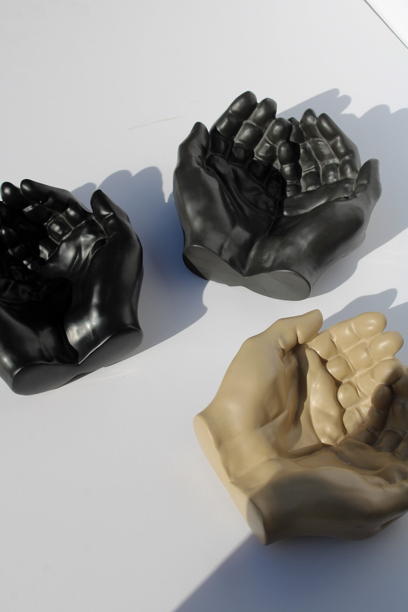 Stone Hand Bowl | Unique Modern Bowl for Trinkets, Jewellery Prayer Hands