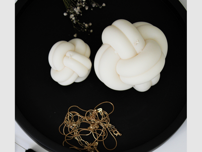 Knotted Candle | Home Decor Pillar candle