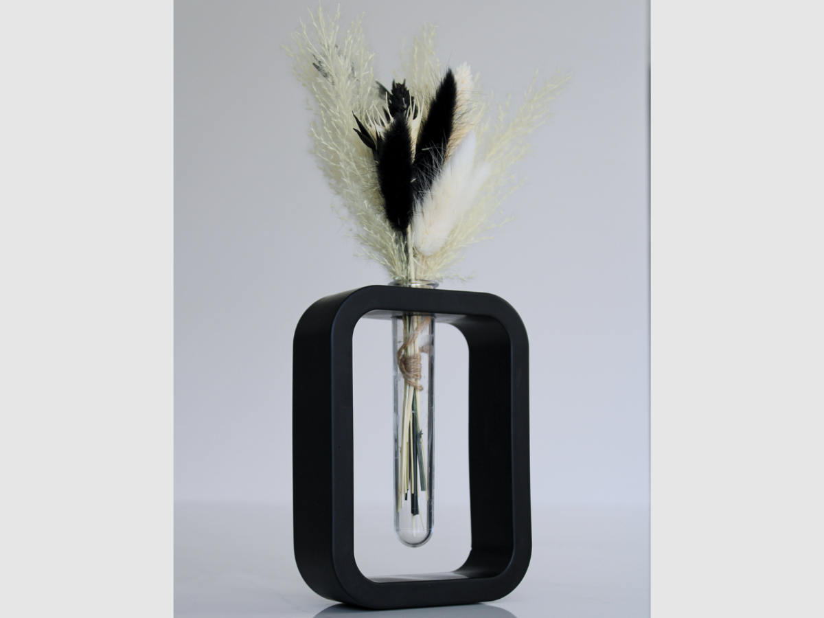 Black Vase | Rectangular Mini Vase