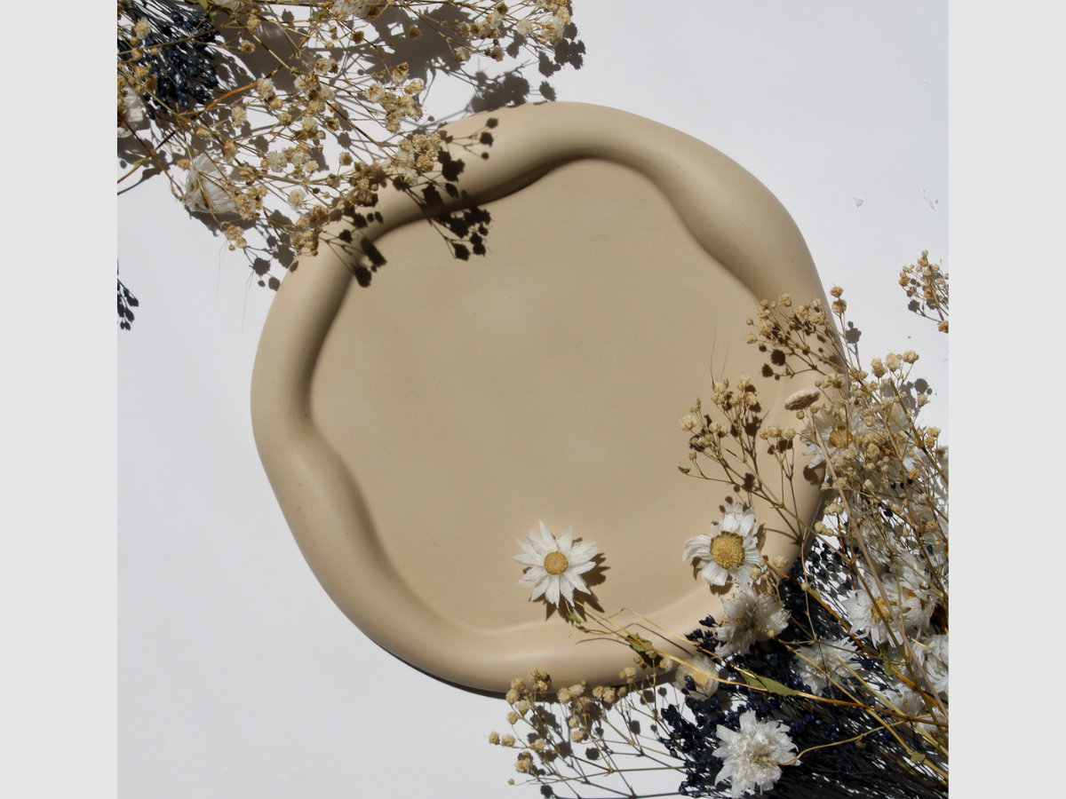 Modern Cloud Tray – Decorative Trinket Tray Black, White & Beige