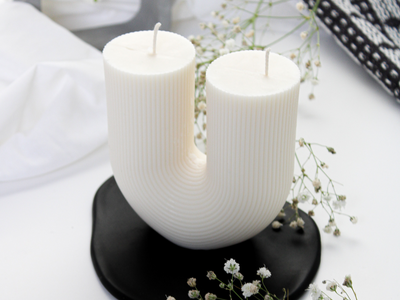 Neutral Decor U Shaped Candle | Home Decor Pillar candle