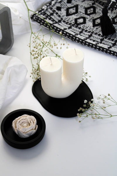 Neutral Decor U Shaped Candle | Home Decor Pillar candle