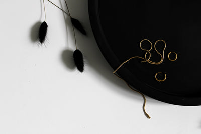 Black Centrepiece Round Tray | Large Tray