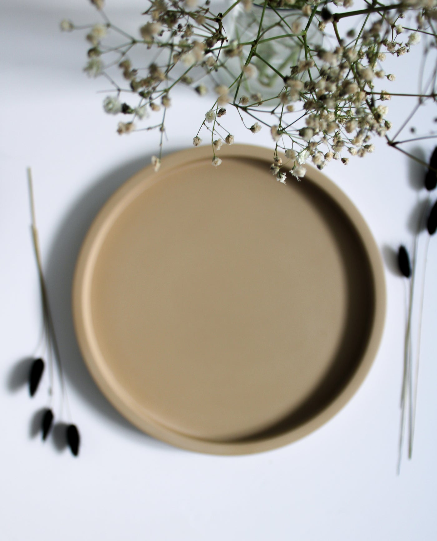 Beige Centrepiece Round Tray | Large Tray