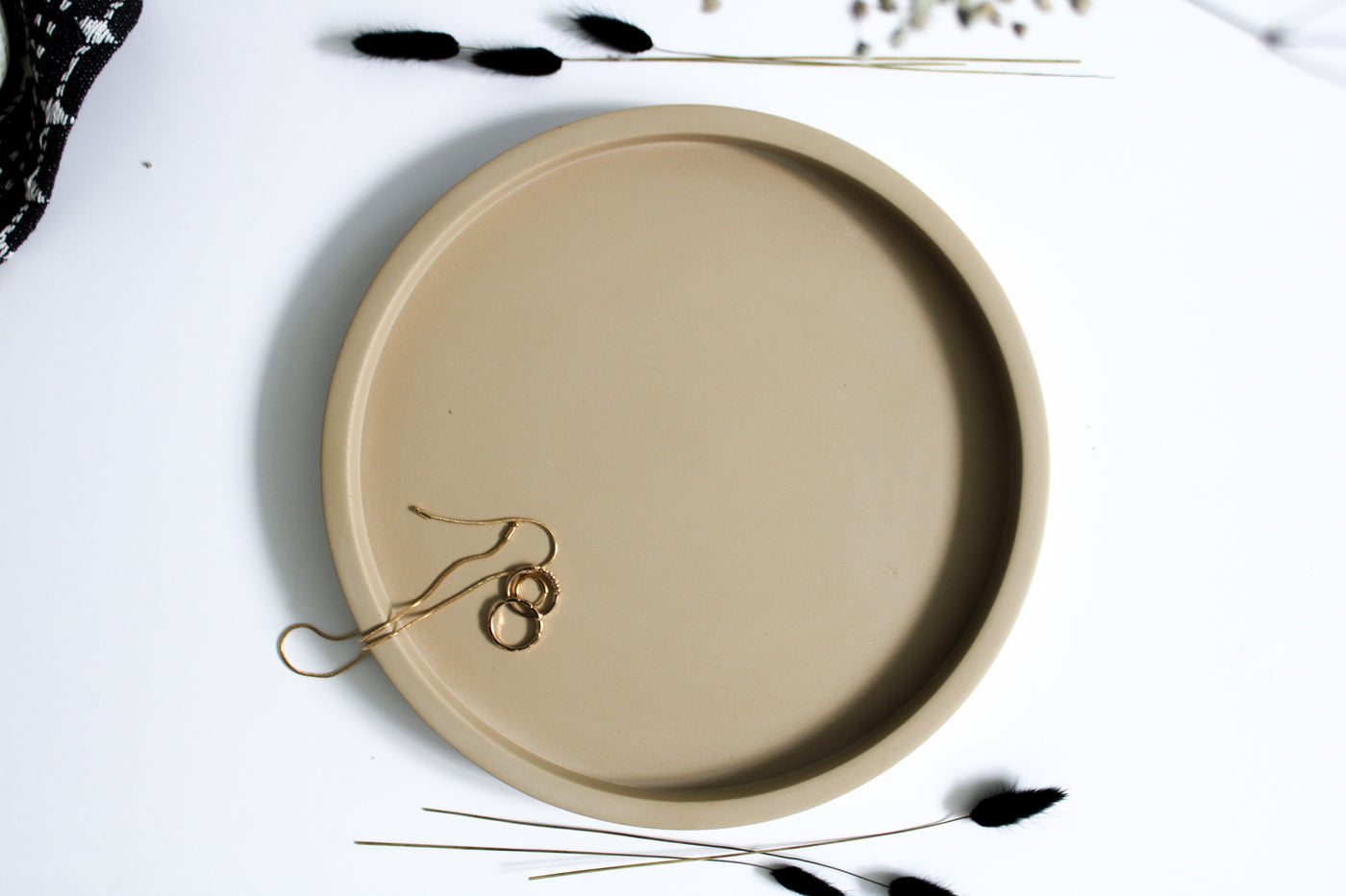 Beige Centrepiece Round Tray | Large Tray