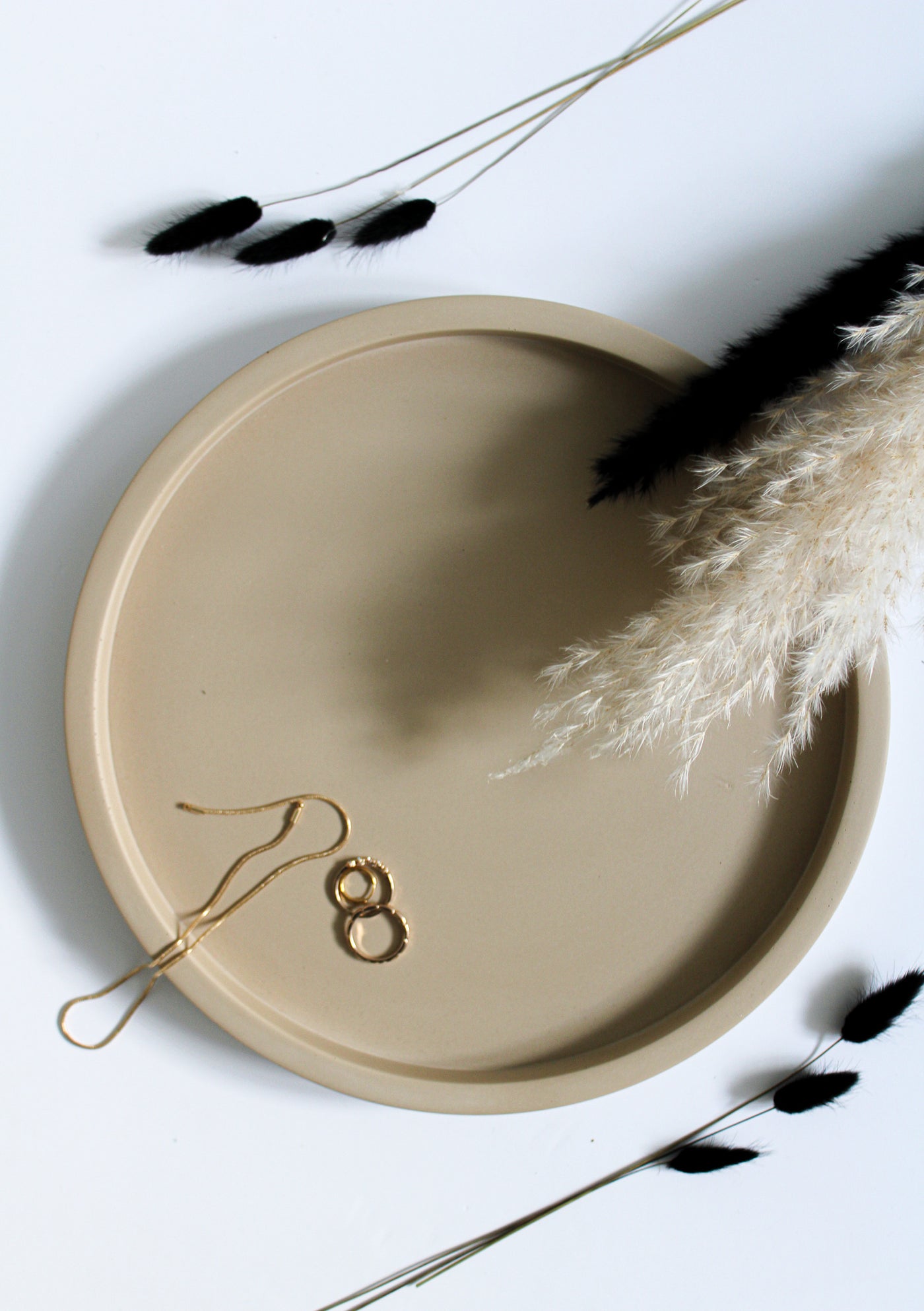 Beige Centrepiece Round Tray | Large Tray