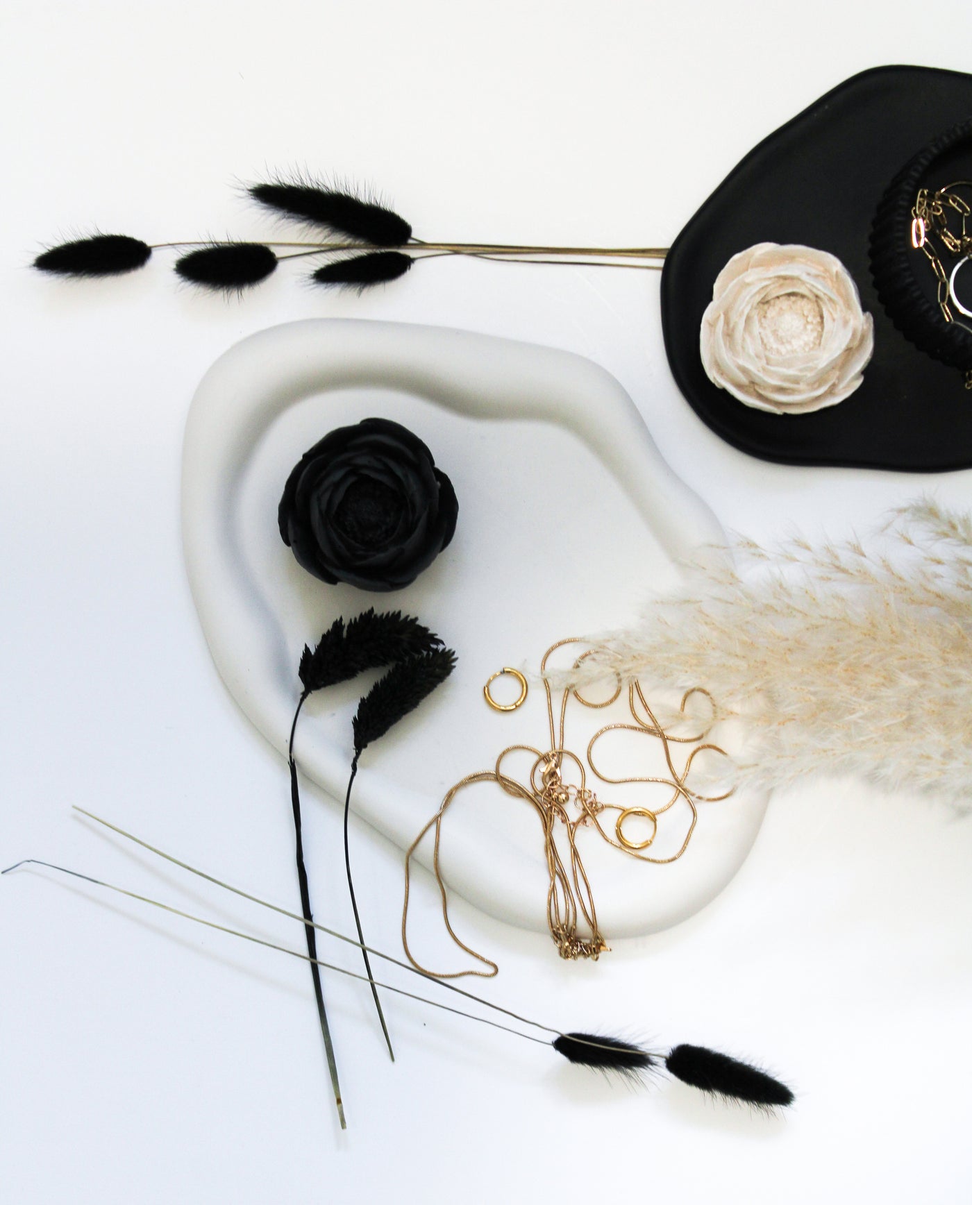 White Irregular Marble Tray  | Modern Abstract Tray