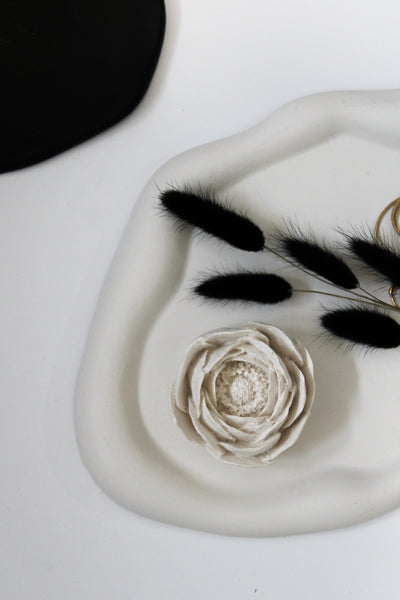 White Irregular Marble Tray  | Modern Abstract Tray