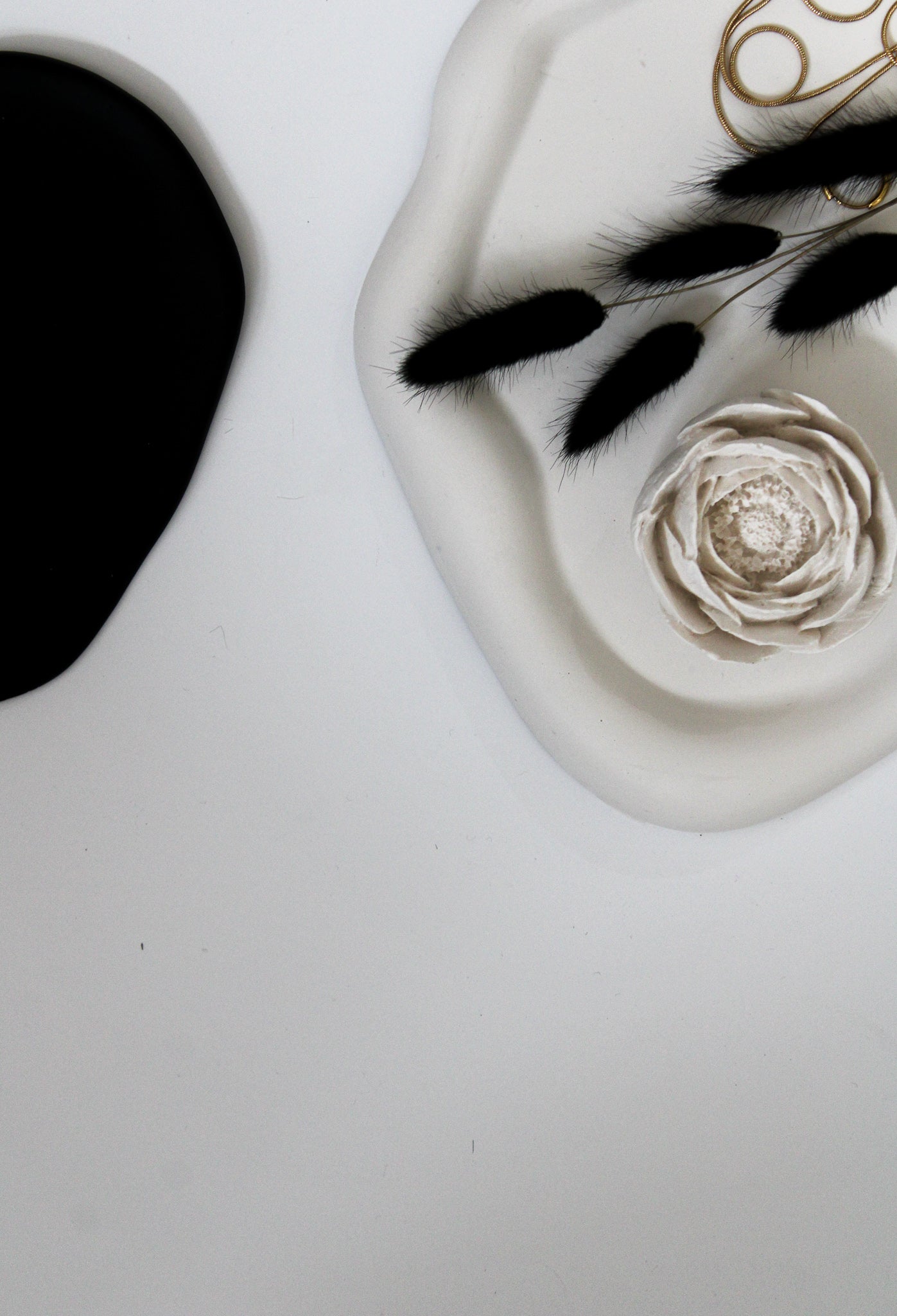 White Irregular Marble Tray  | Modern Abstract Tray