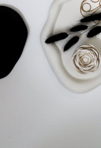 White Irregular Marble Tray  | Modern Abstract Tray