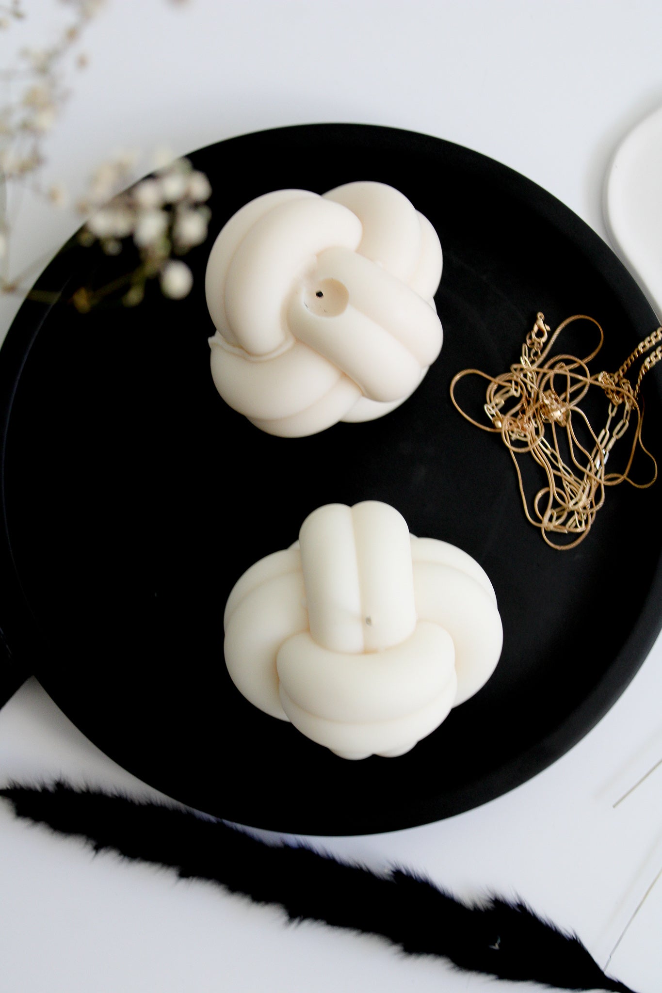 Knotted Candle | Home Decor Pillar candle