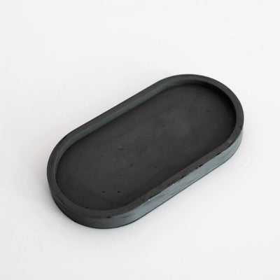Dark Grey Tray | Decorative Oval Tray - Pascal Studio