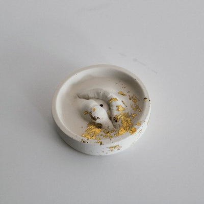 White and Gold Incense Holder | Incense Stick Holder | Pascal Studio UK