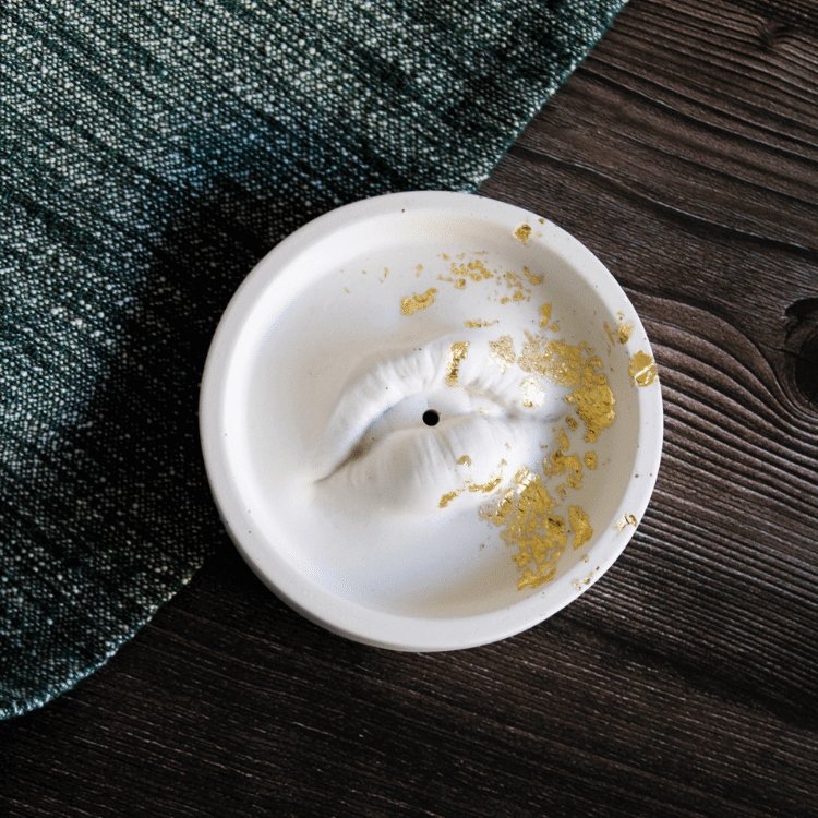 White and Gold Incense Holder | Incense Stick Holder | Pascal Studio UK