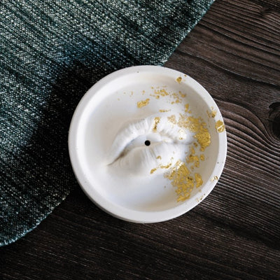 White and Gold Incense Holder | Incense Stick Holder | Pascal Studio UK
